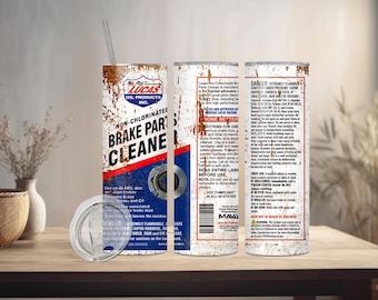 Lucas Brake Cleaner Tumbler Wrap: 20oz Sublimation PNG (Digital Download)