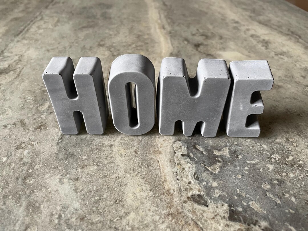 Handmade Concrete Letters: Modern Industrial Stone Typography - Custom ...
