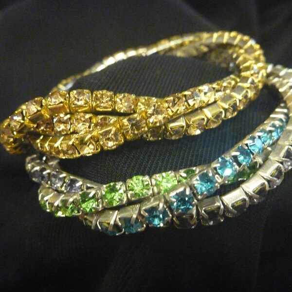 Rhinestone Stretch Bracelet Etsy