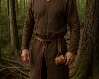 Men's Medieval Tunic: Long Sleeve Renaissance Viking Top