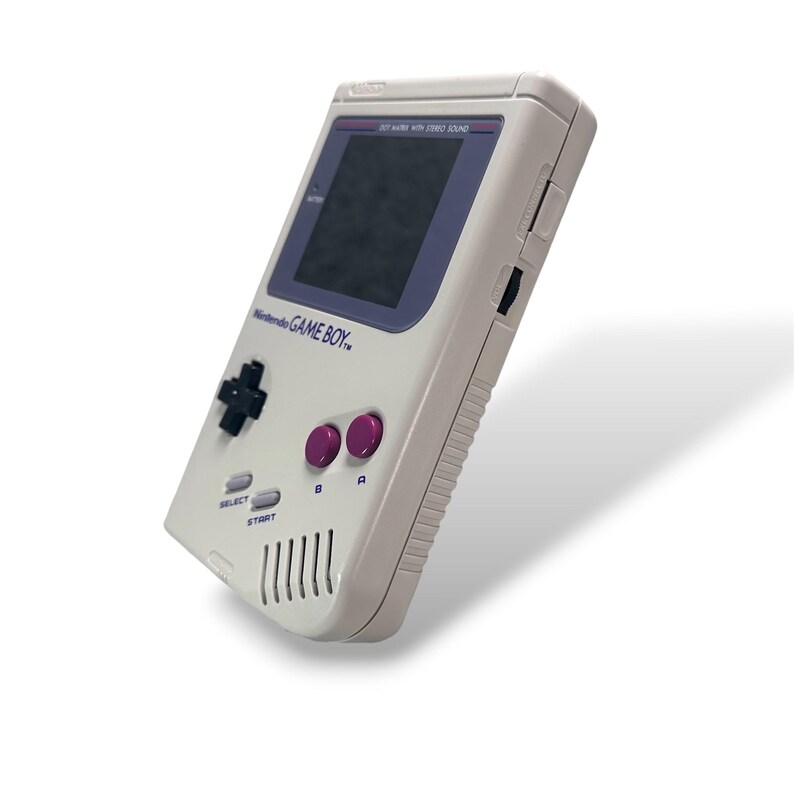 Nintendo Game Boy Classic DMG-01 Grå IPS Q5 Skärm/Batteri Mod Nytt Fodral - Handhållen Retro Gaming - Vintage Retro Spelkonsol bild 3