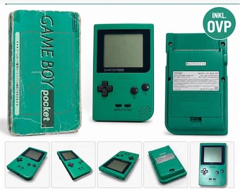 Nintendo Game Boy Pocket Green handhållen spelkonsol inkl. originalförpackning - Retro - Handhållen retro spelkonsol vintage videospel