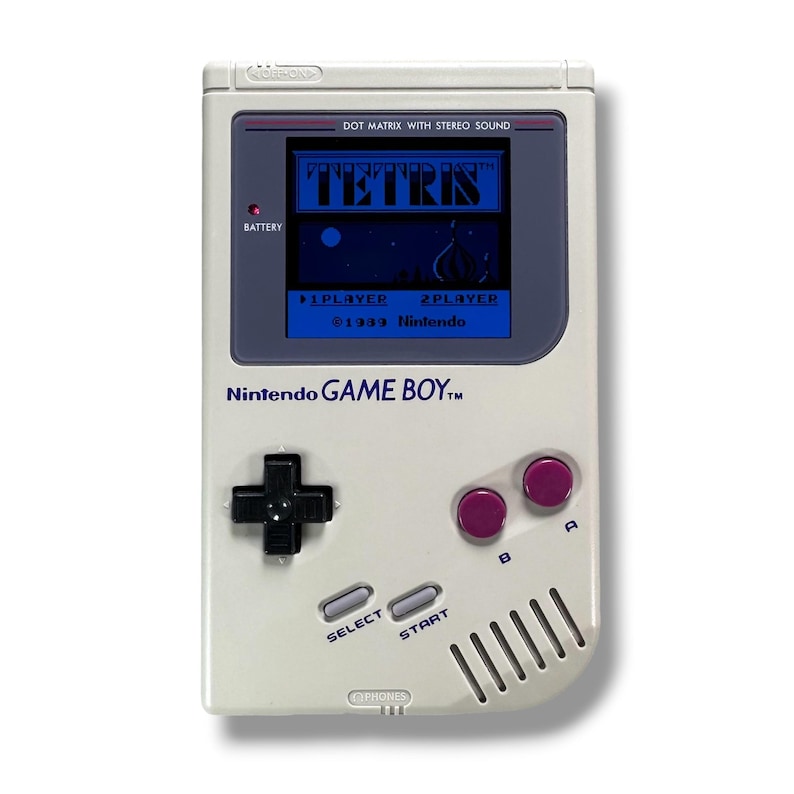 Nintendo Game Boy Classic DMG-01 Grå IPS Q5 Skärm/Batteri Mod Nytt Fodral - Handhållen Retro Gaming - Vintage Retro Spelkonsol bild 14