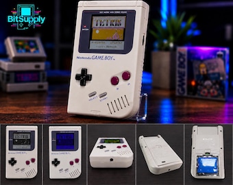 Nintendo Game Boy Classic DMG-01 Grey IPS Q5 Display/Battery Mod New Case - Handheld Retro Gaming - Vintage Retro Video Game Console