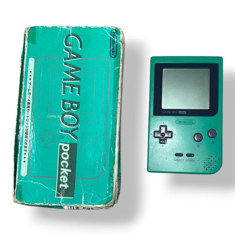 Nintendo Game Boy Pocket Green Handheld Game Console incl. Original Packaging - Retro - Handheld Retro Gaming Vintage Video Game Console image 2