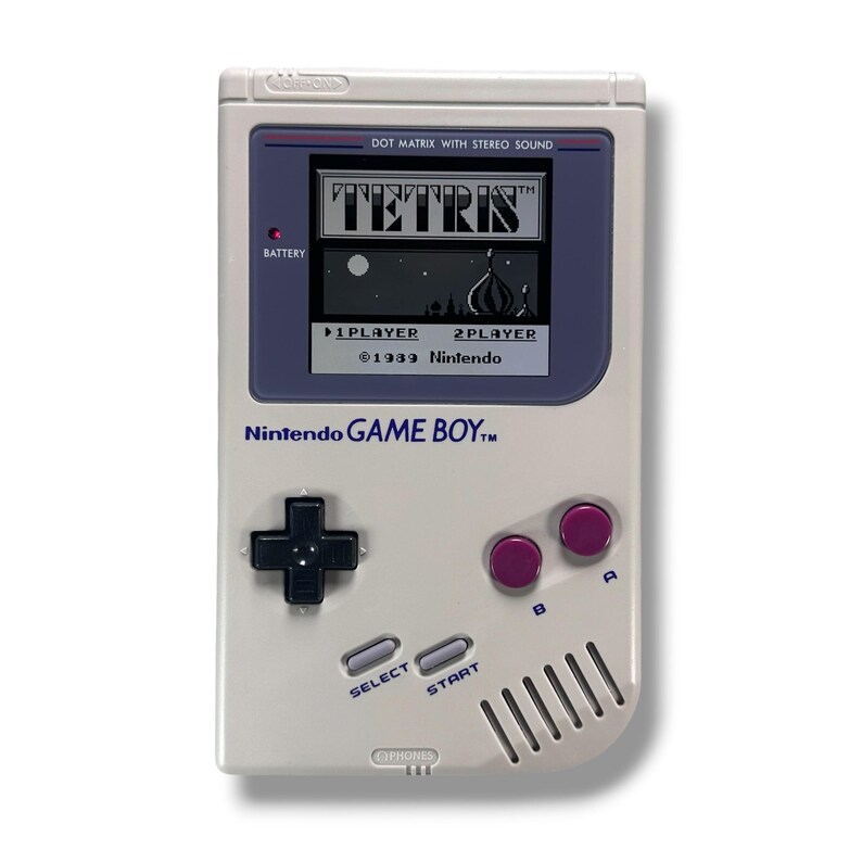 Nintendo Game Boy Classic DMG-01 Grå IPS Q5 Skärm/Batteri Mod Nytt Fodral - Handhållen Retro Gaming - Vintage Retro Spelkonsol bild 18