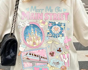Mickey Minnie Meet Me On Main Street Shirt, Disney What Dreams Are Made Of Shirt, Magic Kingdom Coquette Tee, Disney Family Trip Gift