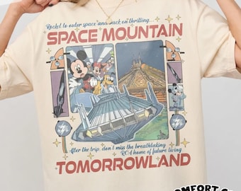 Vintage Space Mountain Shirt, Tomorrowland Disney Shirt, Mickey and Friends Astronaut Tshirt, Disney World Magic Kingdom Trip Tee