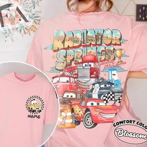 Custom Disney Cars Two Sides Shirt, Radiator Springs Family Trip T-shirt, Personalize Lightning McQueen Mater Mack Shirt, Cars Land Tee bild 5