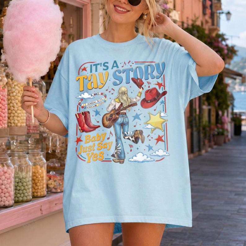 Tay Story Baby Just Say Yes Comfort Colors® Shirt, Cowgirl Jessie Tee, TS & Toy Story Friendship Shirt, Disney Toy Story 5 Vacation Shirt image 2