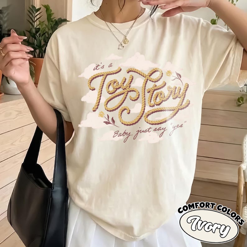 Retro It’s A Toy Story Comfort Colors® Shirt, Baby Just Say Yes Tee, Disney Western Jessie T-Shirt, Disney Toy Story Matching Trip Shirt image 2