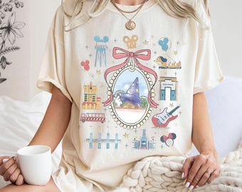 Retro Coquette Bow Frame Disney Hollywood Studios PNG, Hollywood Tower Hotel Women ,Disney Girl Trip PNG, Birthday Girl Tee, Disney Trip