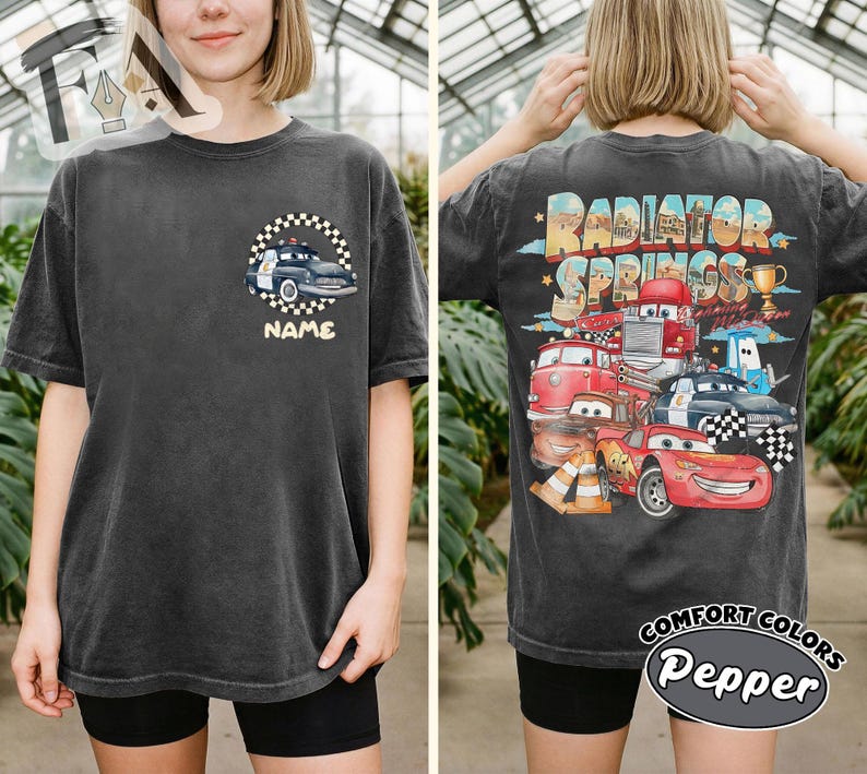 Custom Disney Cars Two Sides Shirt, Radiator Springs Family Trip T-shirt, Personalize Lightning McQueen Mater Mack Shirt, Cars Land Tee bild 6