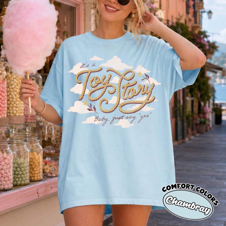 Retro It’s A Toy Story Comfort Colors® Shirt, Baby Just Say Yes Tee, Disney Western Jessie T-Shirt, Disney Toy Story Matching Trip Shirt image 1