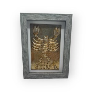 Décoration métallique Scorpion/Art repoussé/Décoration murale 5 x 7 pouces