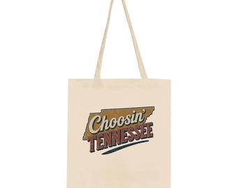 Choosin' Tennessee Tote Bag | Vintage Country Music Canvas Tote  |Nashville Inspired Gift | Tennessee State Tote
