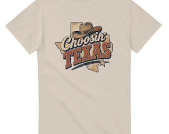 Choosin' Texas Shirt | Cowboy Country Music T-Shirt | Retro Texas State Tee | Nashville Western Style Gift for Men & Women