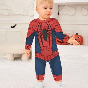 Spider-Man Baby Romper , Spiderman Costume , Disney Baby outfit image 1