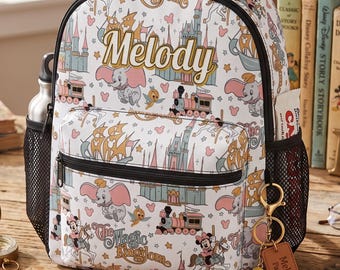 Magic Kingdom 12in mini backpack, , Personalized Disney Canvas Bag,mickey mouse bag ,