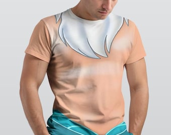 Kung Triton-kostym, Den lilla sjöjungfrun cosplay-tröja, Disney pappa cosplay Rundisney-tröja