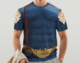 Homelander Cosplay Shirt, The Boys Superhero Costume Top Rundisney Tee