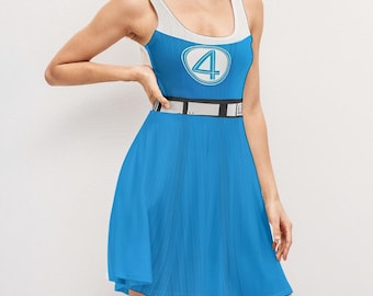 Invisible Woman Cosplay Dress, Sue Storm Costume, Avengers Doomsday Superhero Dress