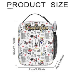 Personalized Mickey Mouse 17in Backpack Bundle with Matching Lunch Bag, Custom Disney Backpack Set image 9