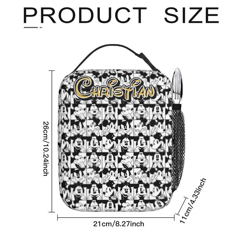 Personalized Mickey Mouse 17in Backpack Bundle with Matching Lunch Bag, Custom Disney Backpack Set image 9