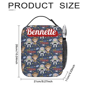 Personalized Toy Story 17in Backpack Bundle with Matching Lunch Bag, Custom Disney Backpack Set image 12