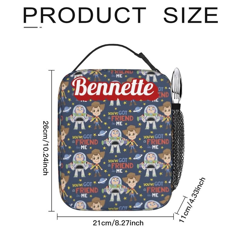 Personalized Toy Story 17in Backpack Bundle with Matching Lunch Bag, Custom Disney Backpack Set image 12
