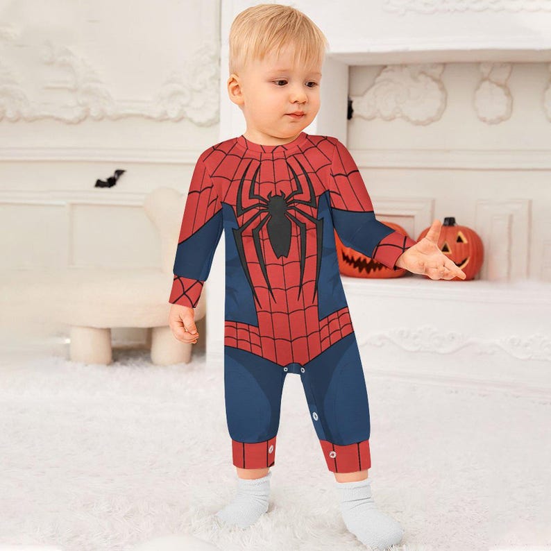 Spider-Man Baby Romper , Spiderman Costume , Disney Baby outfit image 1