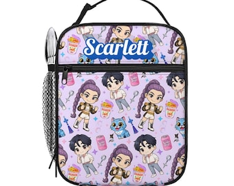 Kpop Demon Hunter Lunch Bag | Huntrix Merch Lunch Tote |  Gift for Kpop Lovers