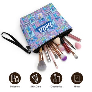 Neceser personalizado de Lilo & Stitch / Estuche de viaje de cosméticos personalizado de piel sintética imagen 7