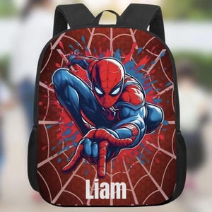 Personalized Spiderman Backpack ,13in Superhero School Bag