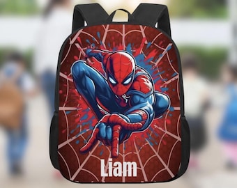 Personalized Spiderman Backpack ,13in Superhero School Bag