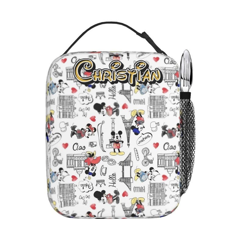 Personalized Mickey Mouse 17in Backpack Bundle with Matching Lunch Bag, Custom Disney Backpack Set image 7