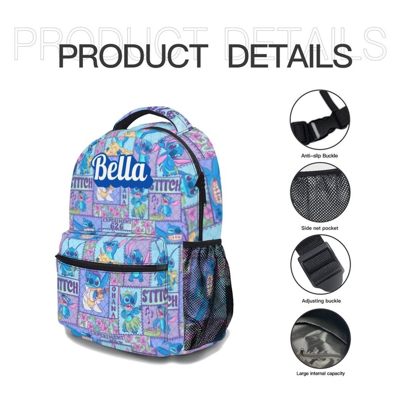 Lilo & Stitch 17in Backpack Bundle with Matching Lunch Bag image 8