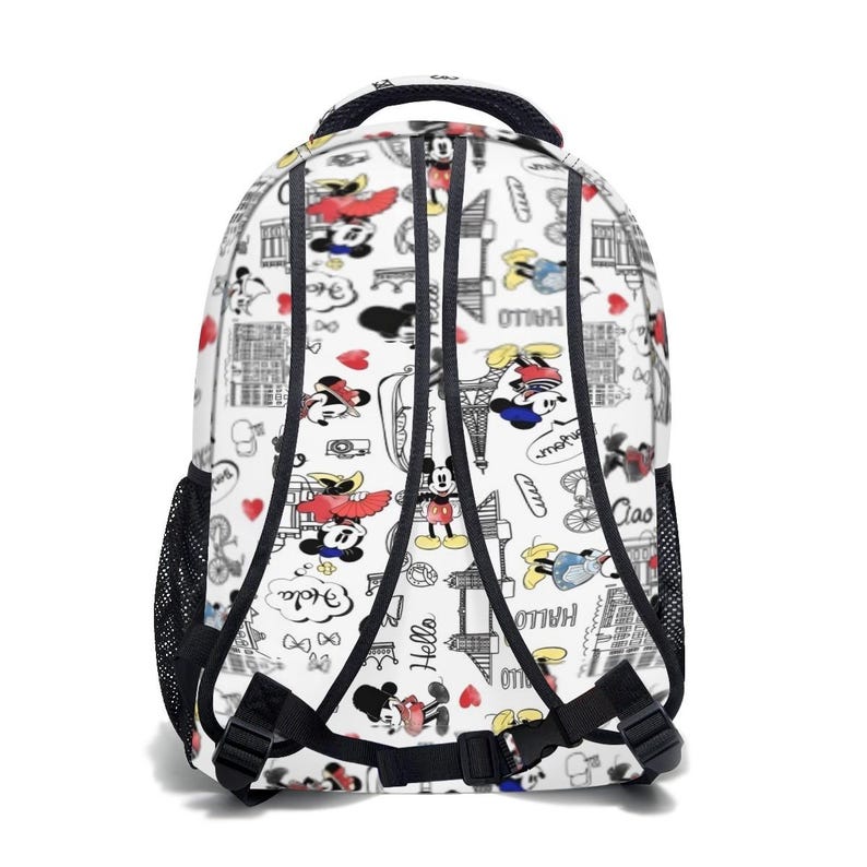 Personalized Mickey Mouse 17in Backpack Bundle with Matching Lunch Bag, Custom Disney Backpack Set image 4