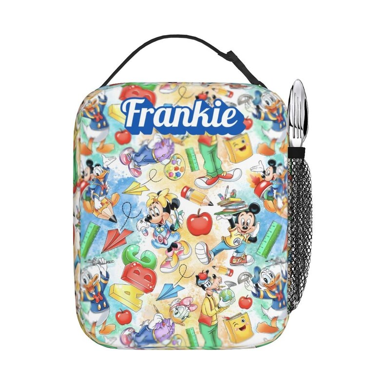 Personalized Mickey Mouse 17in Backpack Bundle with Matching Lunch Bag, Custom Disney Backpack Set image 7