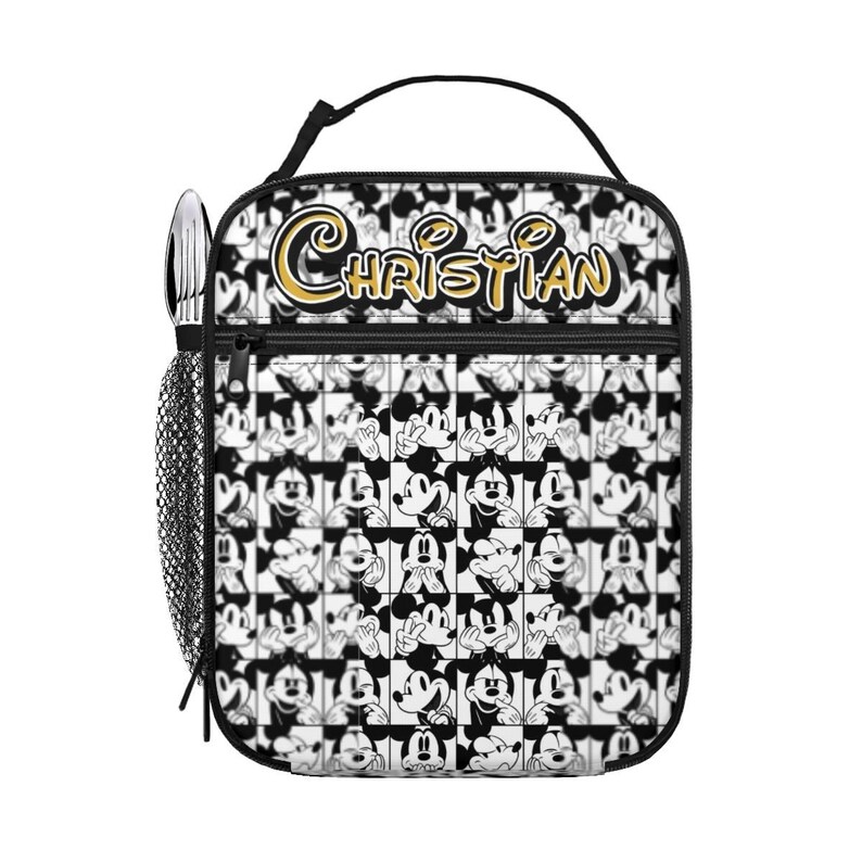 Personalized Mickey Mouse 17in Backpack Bundle with Matching Lunch Bag, Custom Disney Backpack Set image 7