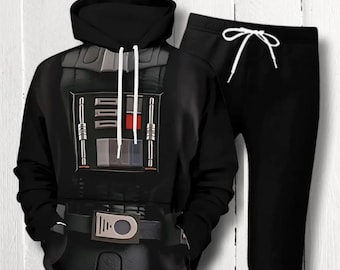 Darth Vader Hoodie and Pants Set, Star Wars Cosplay Tracksuit