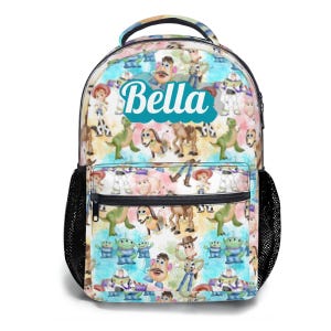 Conjunto de mochila y bolsa para el almuerzo de Toy Story, Disney Woody, Buzz y Jessie, paquete de mochila de 17 pulgadas. imagen 5