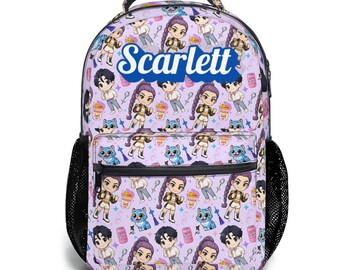 ANNIVERSARY DEMON'S PACK 10パック帯付き Kpop Demon Hunter Backpack Bundle, Huntrix Backpack 17in Set With