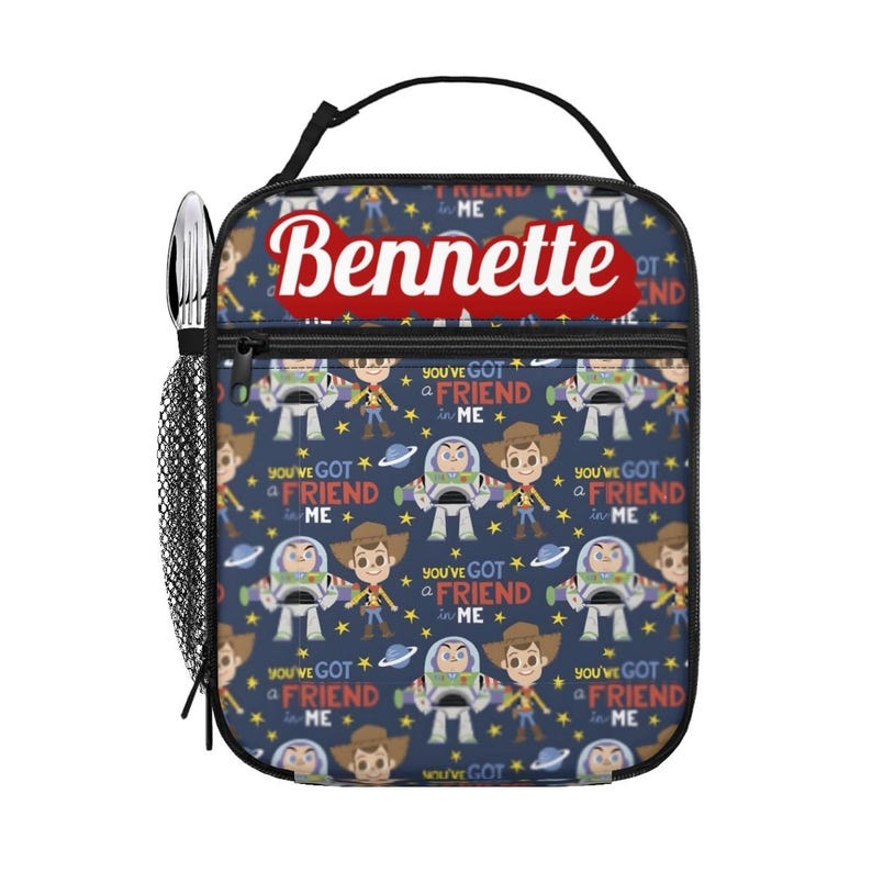 Personalized Toy Story 17in Backpack Bundle with Matching Lunch Bag, Custom Disney Backpack Set image 8