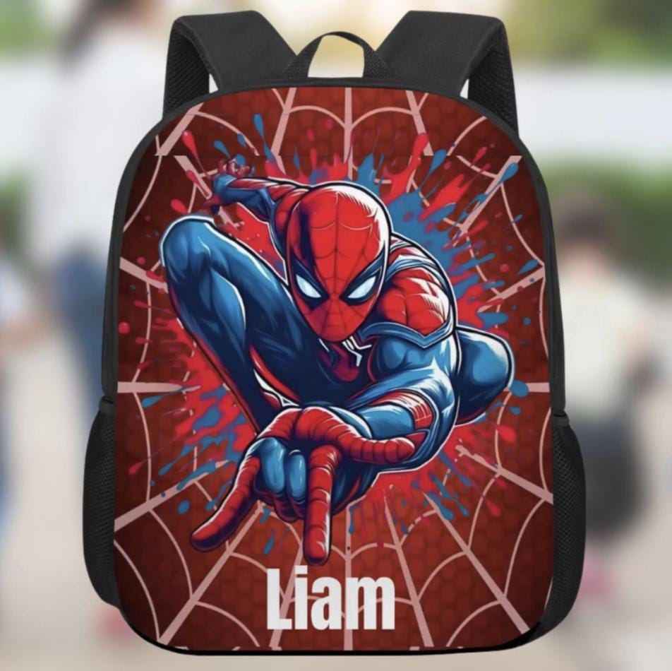 パーソナライズされたスパイダーマンバックパック、13インチスーパー