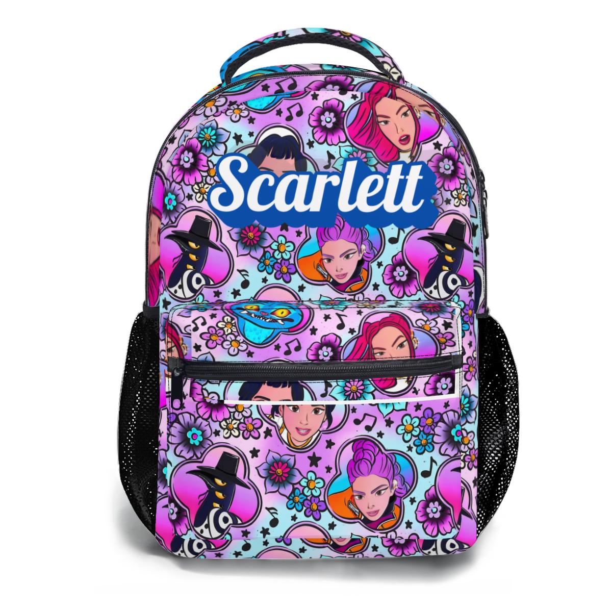 Kpop Demon Hunter Backpack Bundle, Huntrix Backpack 17in Set With