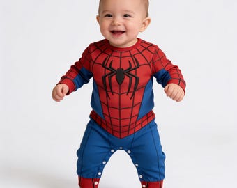 Spiderman New Way Home Costume Cotton Baby Romper , Spider Man Cosplay