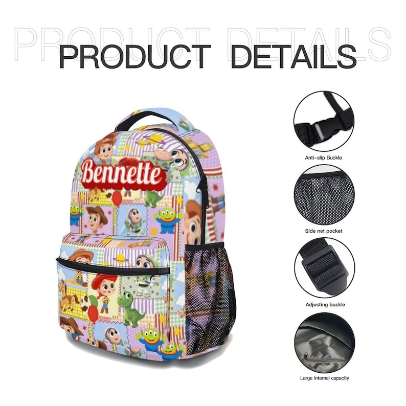 Toy Story rugzak en lunchtasset, Disney Woody, Buzz & Jessie 17-in schooltassenbundel afbeelding 8