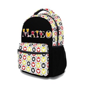 Gepersonaliseerde Mickey Mouse 17-inch rugzakbundel met bijpassende lunchtas, aangepaste Disney-rugzakkenset afbeelding 9