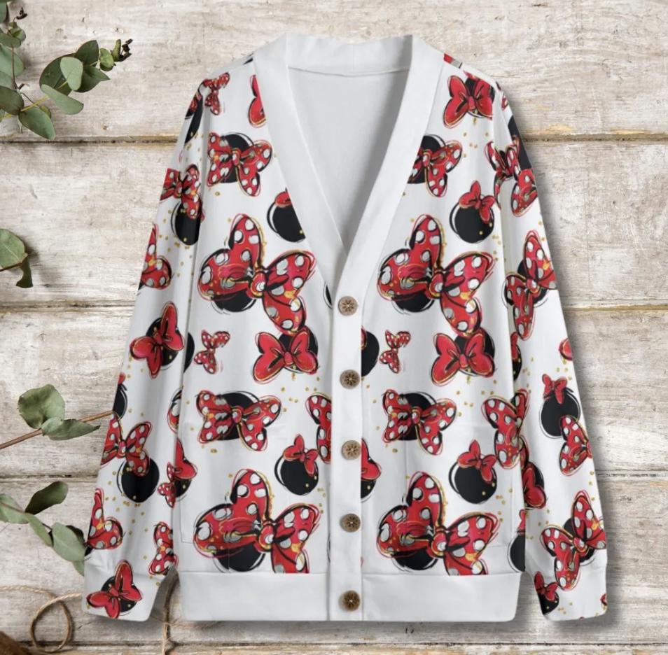 Discover Minnie Mouse Bow Cardigan, Disney sweater